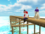 【MMD-OMF2】流れ橋【時代劇セットシリーズ】