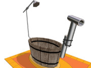 【MMD-OMF2】 風呂桶セット【バラケます】