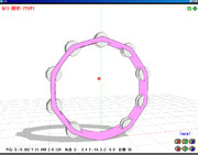 【MMD-OMF2】 タンバリンモデル【物理演算有】