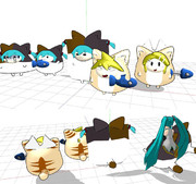 【MMD-OMF2】　キセノン式ミク・リン・レン