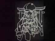 撫子　切り絵　無色　抜け殻