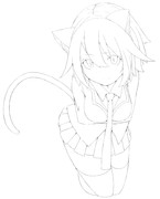 猫っ娘　線画