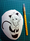 猫っ娘　ステッカー　