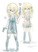 警官魔理沙と学生魔理沙(途中)