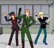 ボカロキャラと一緒に踊るイギリスさん