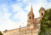 ローマの風景描いたお～ｉｎスペイン広場～