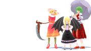 【MMD】風見幽香・エリー・くるみ【PC壁紙みたいの】