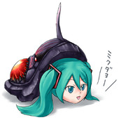 PSO2のミクダのような何かの落書き。