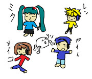 放送内で描いたボーカロイド