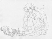 人類は衰退しました(線画)