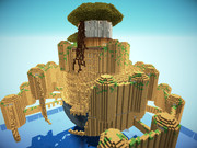 マインクラフト-建造中のラピュタ