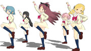 【MMD】魔法少女さん達にプリキュア衣装を移植してみた