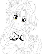 【SAI×マウス】信奈【線画】