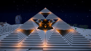 マイクラで幾何学模様なピラミッドができた