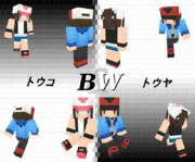 【Minecraft】ポケモンBW トウコ＆トウヤスキン【修正版】