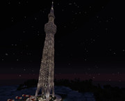 【minecraft】タワー(夜)