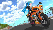 バイクに乗ったミクさん その2