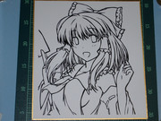 [線画]　霊夢　切ってみた