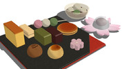 和菓子セット【MMDアクセサリ】