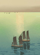 現代浮世絵　吉田博「光る海」