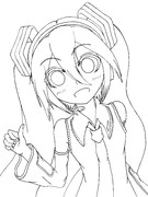 初音ミク　ぬりぬり祭り　線画