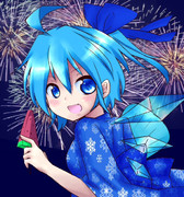 【塗ってみた】浴衣チルノを塗ってみた。 