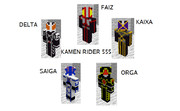 Minecraftで仮面ライダー555のスキンを作ってみた
