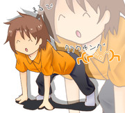 うちの子に┌(┌＾o＾)┐をさせたら 塗らせていただきました