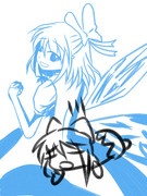 ⑨月なので毎日チルノを描くことにした。2年目の21日目