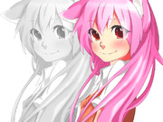 悪魔さんの獣耳娘を塗らせていただきました。