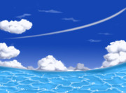 マウスで簡単、海と空の背景