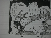 授業中に描いたアンパンマン