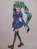 一発描きの初音さん４