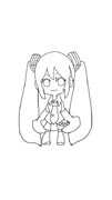 ミクさん線画