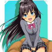 スカートおさえ ニコニコ静画 イラスト