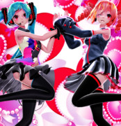 Tda式改変ミク＆テト【ネギドリル】　2