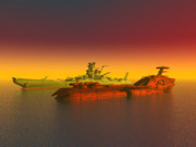 ヤマトとデスラー戦闘空母