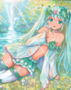 【メイキング】スピリチュアル・ミク（GIF）