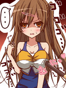 極太のポッキーでモリサマーの胸をつんつんしてみた(激怒り)