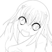 鬼【涙は流すもの】線画