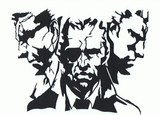 「MGS スネーク」を切り絵で作ってみた