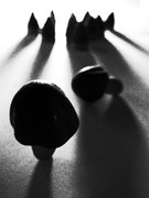 たけのこ軍の攻撃をうけ傷を負って逃げるきのこたち