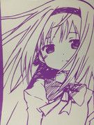 切り絵「暁美ほむら」