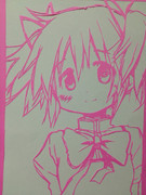 切り絵「鹿目まどか」