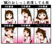 ペットのおしっこ我慢してる時の顔