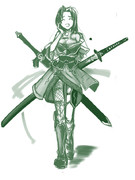 【フリー衣装】和洋二刀流ファイターあずささん