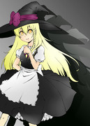 魔理沙さんの塗り絵を塗ったよ(ﾄﾘﾌﾟﾙｱｸｾﾙ)