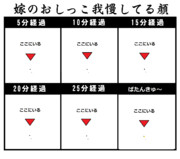 のみのおしっこ我慢してる顔