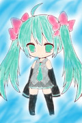 ミクさんをスマホで塗った☆〜（ゝ。∂）