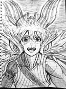 クジャクヤママユを擬人化してみた ボールペン Sandback さんのイラスト ニコニコ静画 イラスト